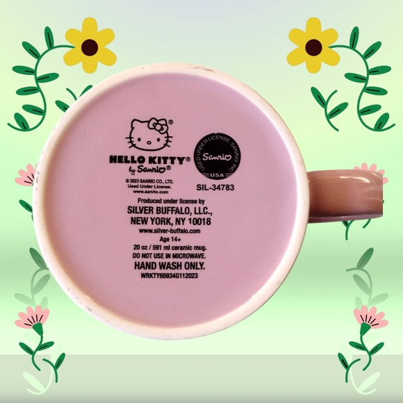 🎯🎯Sale🎯🎯 NWT San Rio Hello Kitty Pink Glitter Coffee Mug - Picture 2 of 4